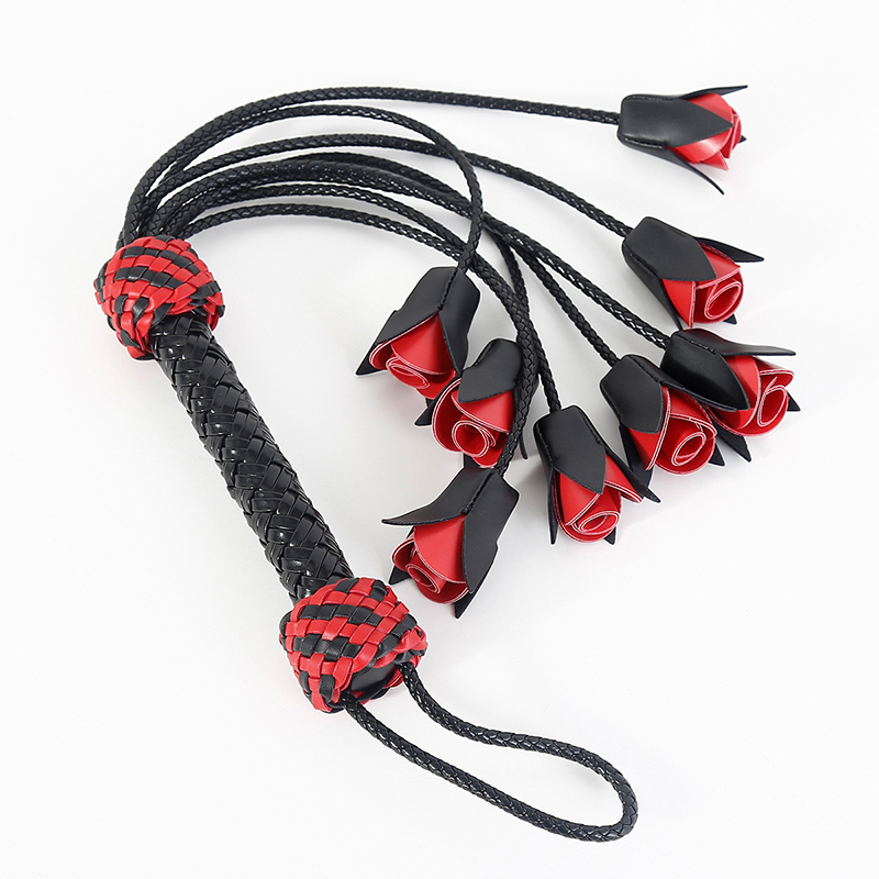 Riding Crop Dressage - 64.5 cm Deri Saplı Gül Üst
