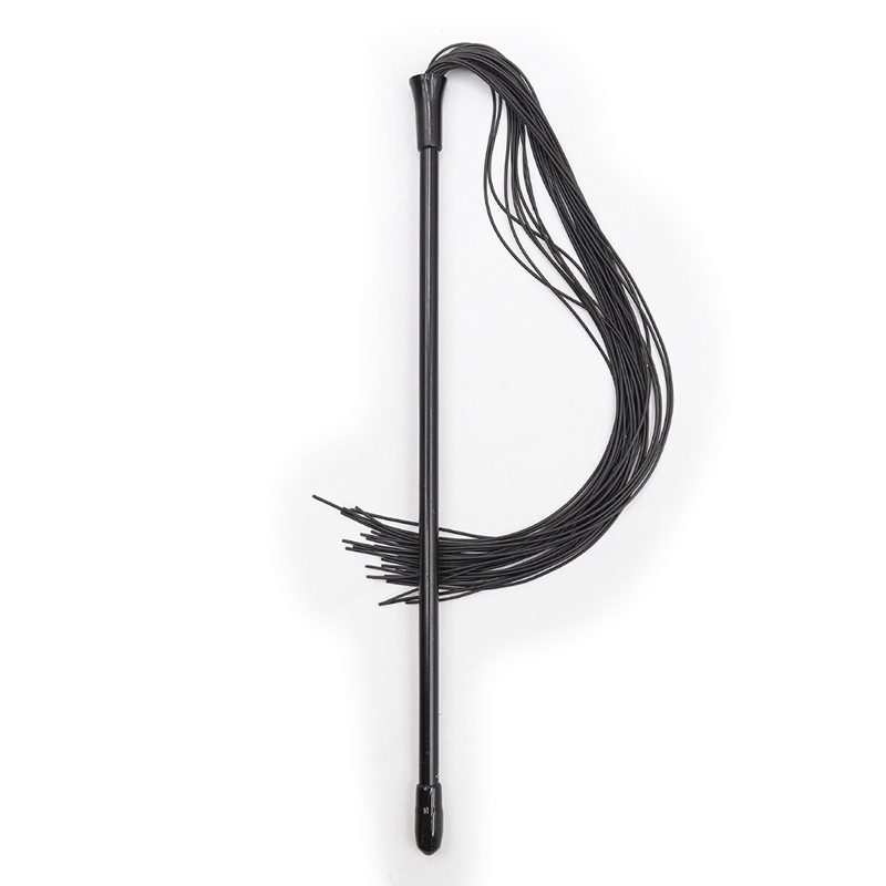 Riding Crop Dressage - 24cm plastik saplı 28cm silikon püsküller