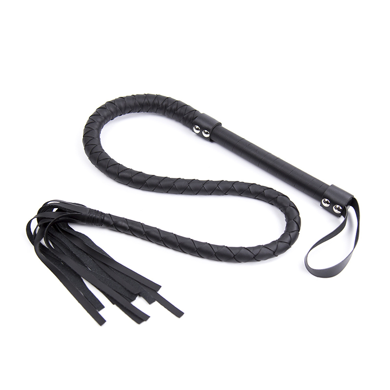 Riding Crop Dressage - 120cm deri örgü kolu yılan kırbaç